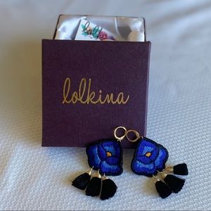 Mexican Embroidered Earrings/Boho earrings